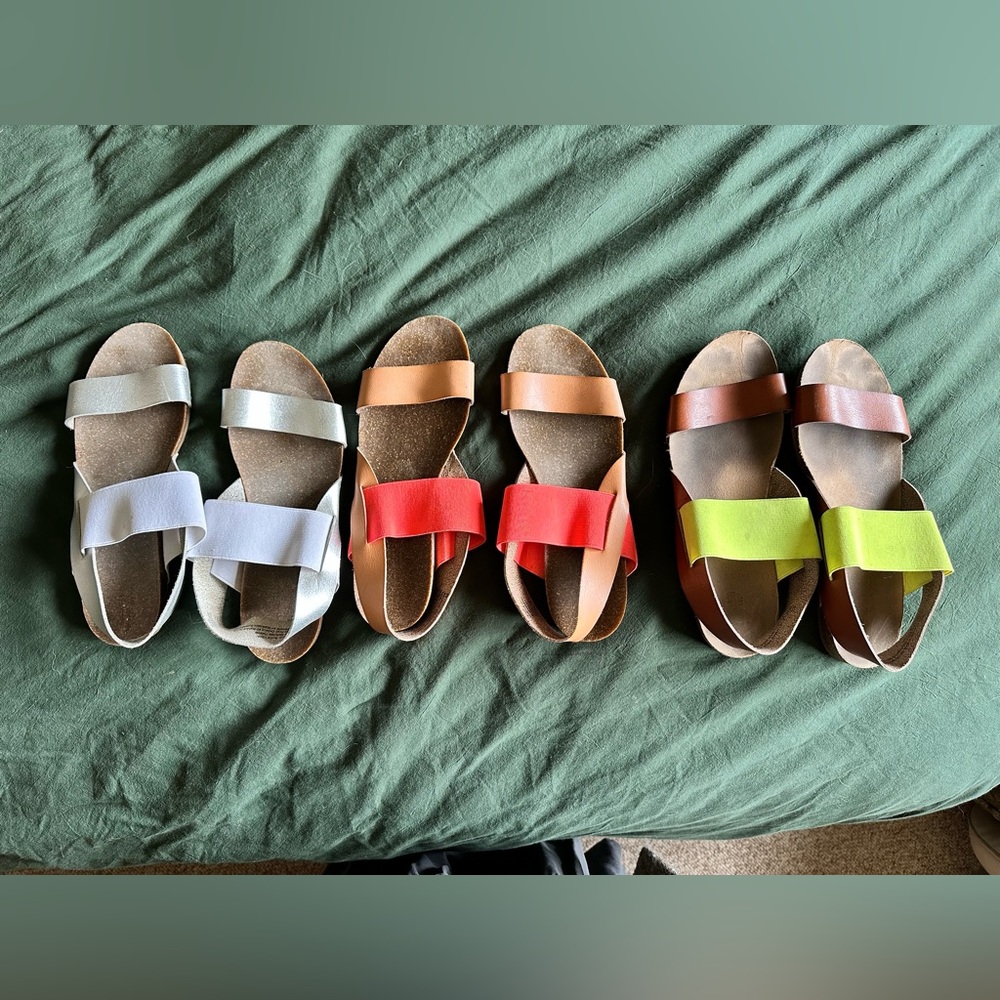 Mossimo Strappy Sandals Bundle of 3 pairs - Colorful summer flats from Target